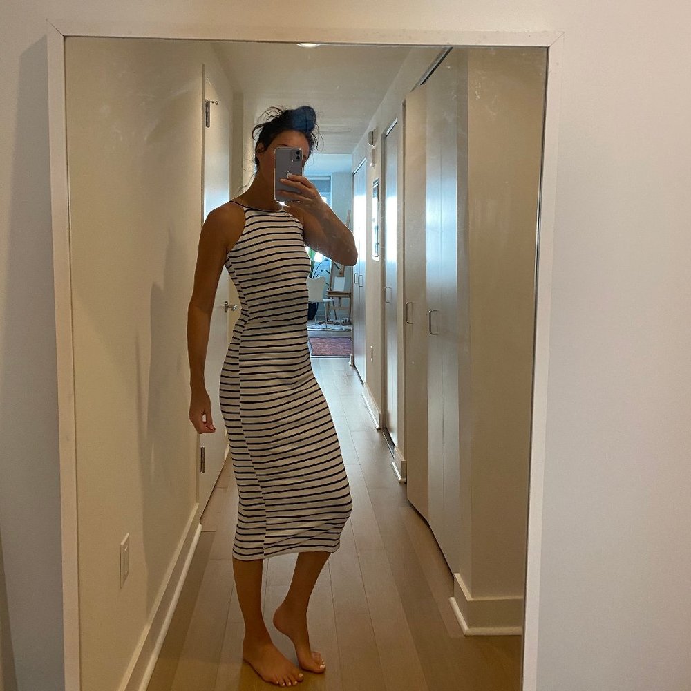 SUPERDOWN Stretch cotton midi dress
